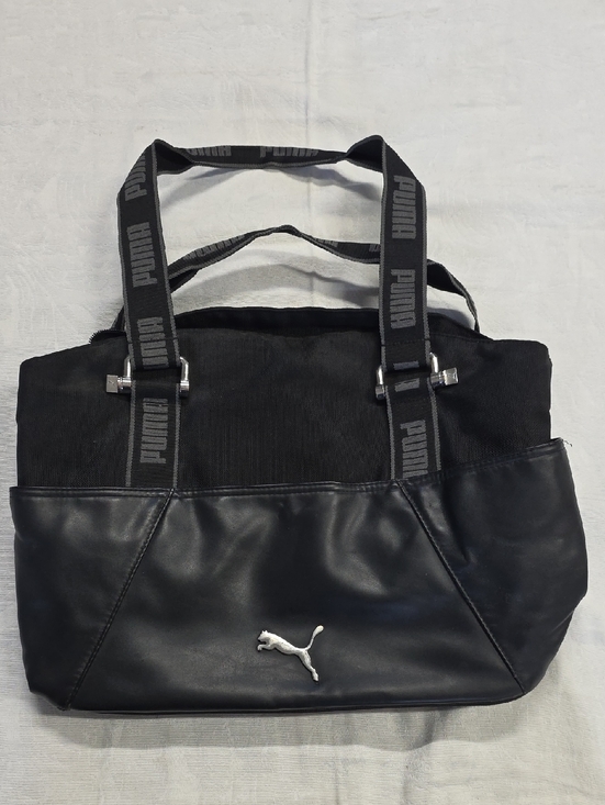 Puma Handbags - Puma Black & Grey Logo Shoulder Tote